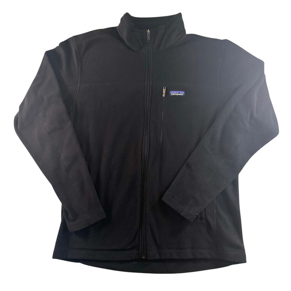 Patagonia Men's Micro D Fleece Jacket Black Size Large Lightweight Fleece